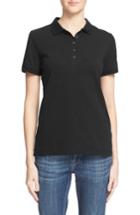 Women's Burberry Brit Short Sleeve Polo - Black
