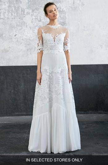 Women's Inmaculada Garcia Jalapa Embroidered Tulle & Chiffon A-line Gown, Size In Store Only - Ivory