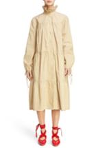 Women's J.w.anderson Multi Tier Washed Cotton Coat Us / 12 Uk - Beige