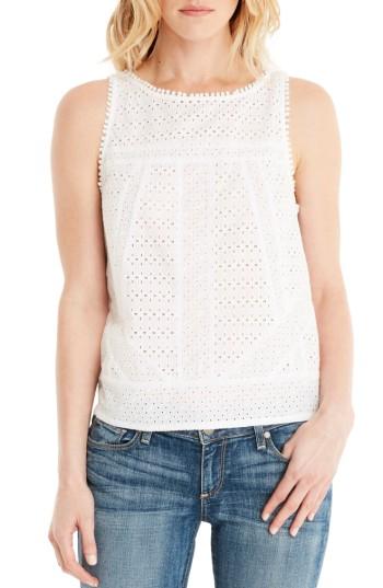 Women's Michael Stars Eyelet Shell - White