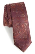 Men's Calibrate Jacquard Silk Blend Skinny Tie, Size - Metallic