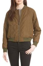 Women's Vince Quilted Bomber Jacket - Green