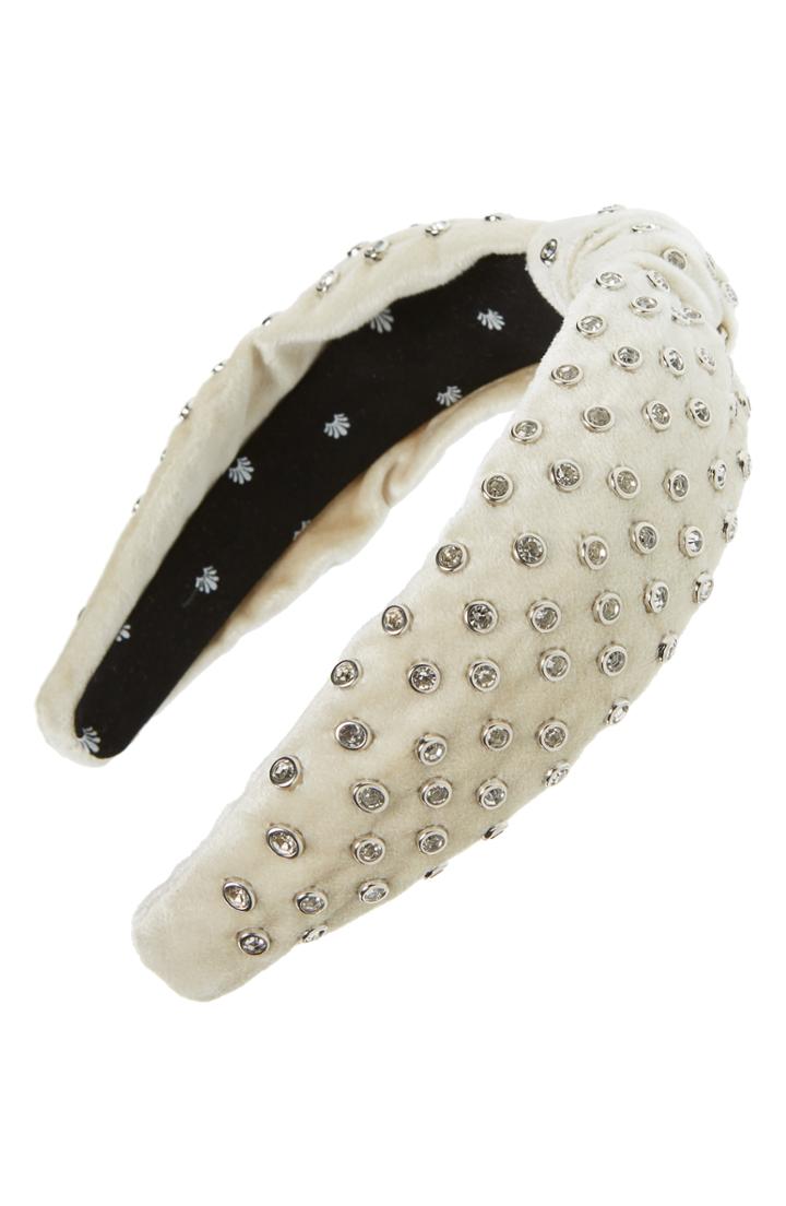Lele Sadoughi Crystal Embellished Headband, Size - Ivory