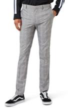 Men's Topman Check Ultra Skinny Fit Suit Trousers X 30 - Grey