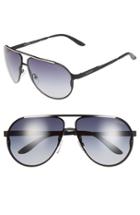 Men's Carrera Eyewear 65mm Aviator Sunglasses - Matte Black/ Grey Gradient