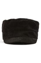 Women's Topshop Corduroy Baker Boy Hat - Black