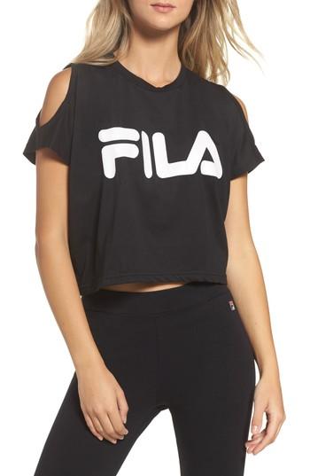 Women's Fila Nikki Cold Shoulder Crop Tee