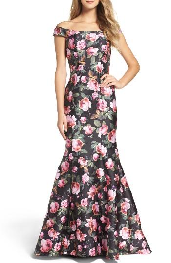 Women's La Femme Off The Shoulder Mermaid Gown