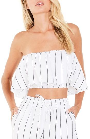 Women's Faithfull The Brand Mala Strapless Flounce Top - White