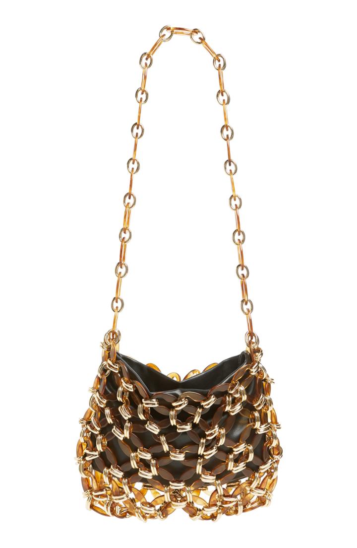Topshop Sabrina Link Shoulder Bag - Brown