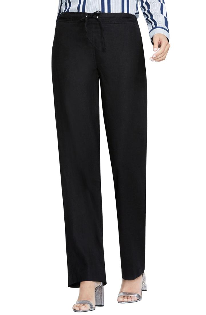 Women's Vince Camuto Wide Leg Linen Pants, Size - Black