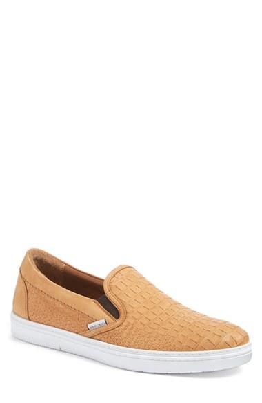 Men's Jimmy Choo 'grove' Croc Embossed Slip-on Sneaker Us / 40eu - Brown