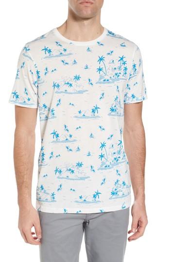 Men's Ted Baker London Lamp Island Print T-shirt (m) - White