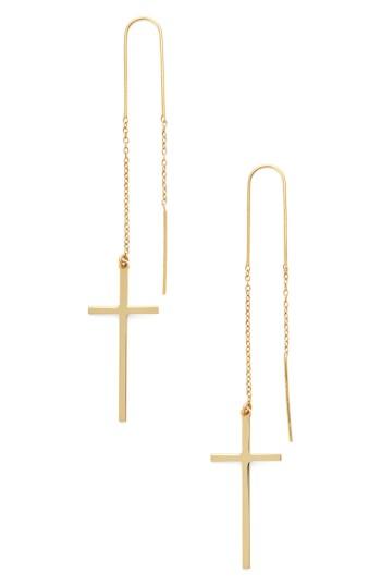 Women's Argento Vivo Cross Threader Earrings