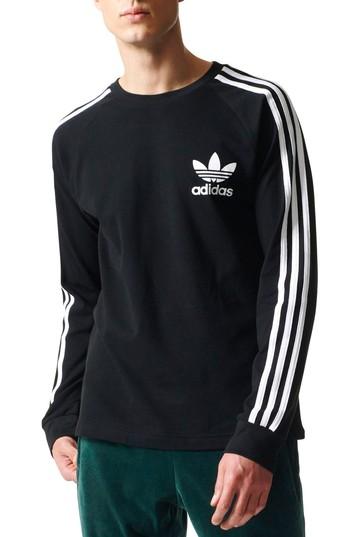 Men's Adidas 3-stripe Pique T-shirt, Size - Black