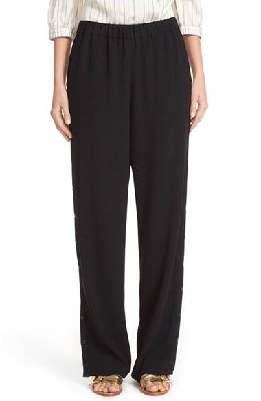 Women's Tibi Side Snap Wide Leg Pants