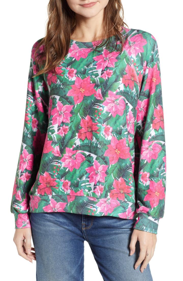 Women's Wildfox Island Holiday Sommers Sweatshirt - Green