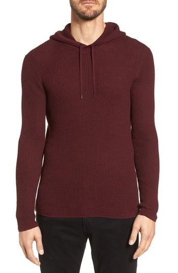 Men's John Varvatos Star Usa Thermal Pullover Hoodie - Burgundy