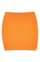 Women's Topshop Textured Miniskirt Us (fits Like 10-12) - Orange