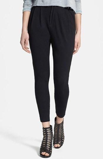 Lily White High Waist Pleat Skinny Pants (juniors) (online Only) Womens Black Size