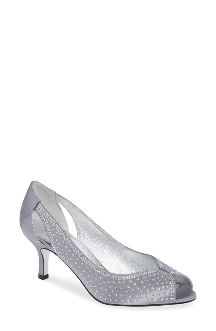 Women's Adrianna Papell Jenna Peep Toe Pump M - Metallic