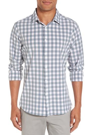 Men's Mizzen+main Covington Blue Shadow & Toffee Check Sport Shirt