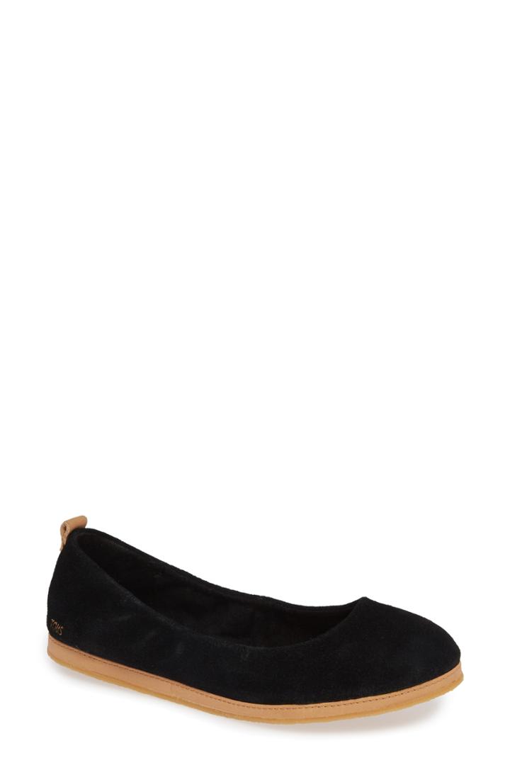 Women's Toms Olivia Ballet Flat .5 B - Black