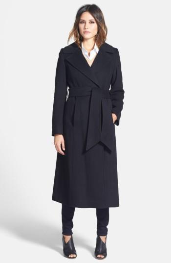 Women's George Simonton 'hollywood' Long Wrap Coat - Black