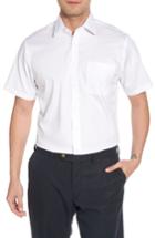 Men's Nordstrom Men's Shop Traditional Fit Non-iron Solid Short Sleeve Dress Shirt .5 - White