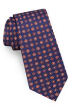 Men's Ted Baker London Geometric Circle Silk Tie, Size - Orange
