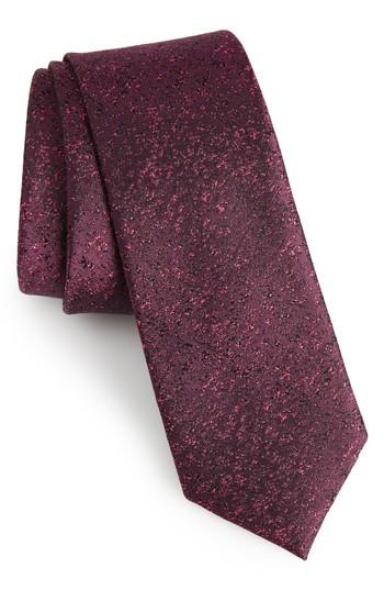 Men's Calibrate Rowland Abstract Silk Skinny Tie, Size - Pink