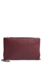 Mali + Lili Electra Vegan Leather Convertible Clutch Bag - Burgundy