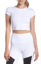 Women's Alo Choice Short Sleeve Crop Top - White