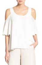 Women's Chelsea28 Chiffon Cold Shoulder Top - White