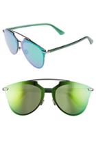 Women's Dior Reflected Prism 63mm Oversize Mirrored Brow Bar Sunglasses -
