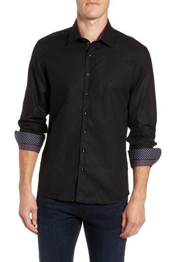 Men's Stone Rose Contemporary Fit Waffle Texture Sport Shirt