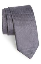 Men's Canali Textured Silk Tie, Size - Grey