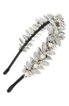 Tasha Crystal Flower Headband, Size - Black