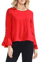 Women's Vince Camuto Flutter Cuff Blouse - Red