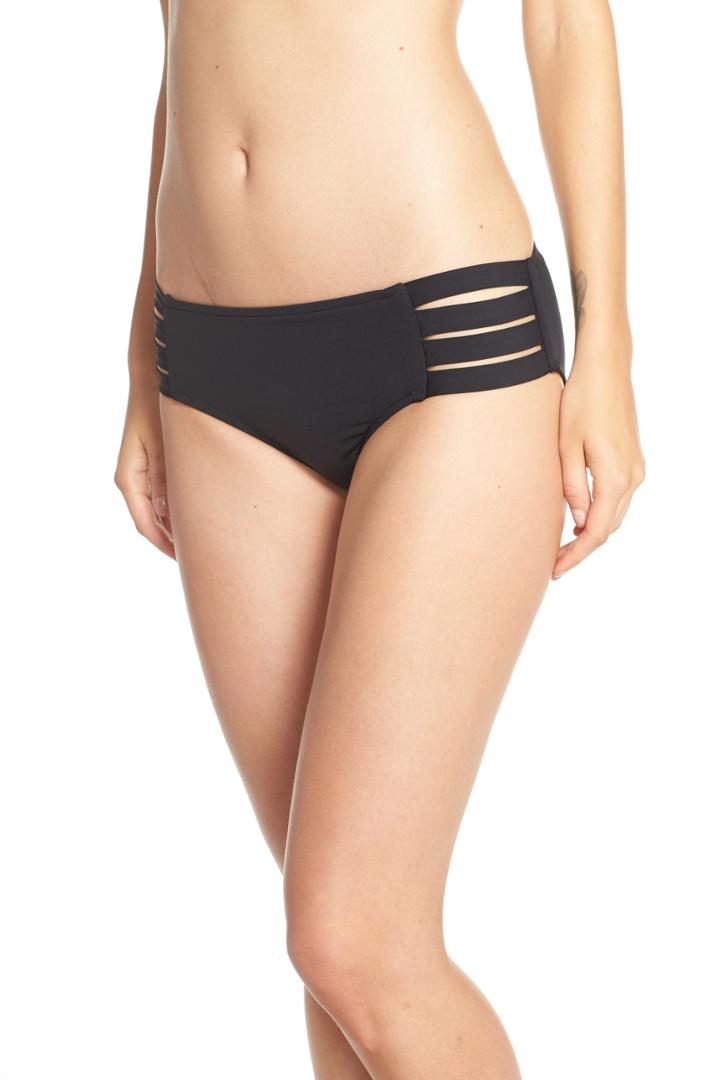 Women's Seafolly Strappy Hipster Bikini Bottoms Us / 8 Au - Black