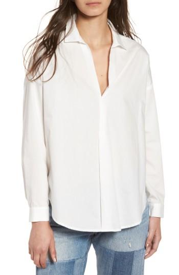 Women's Cotton Menswear Shirt - White
