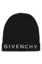 Women's Givenchy Knit Logo Wool Beanie - Black