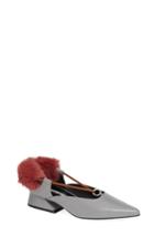 Women's Yuul Yie Faux Fur Block Heel Pump .5us / 35.5eu - Grey