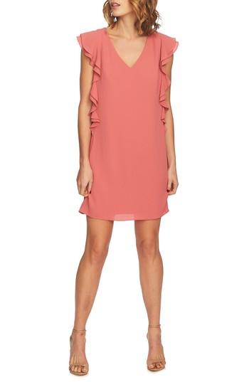 Women's Cece Kennedy Ruffle Sleeve Shift Dress - Pink