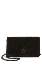 Stella Mccartney Mini Velvet Star Crossbody Bag - Black
