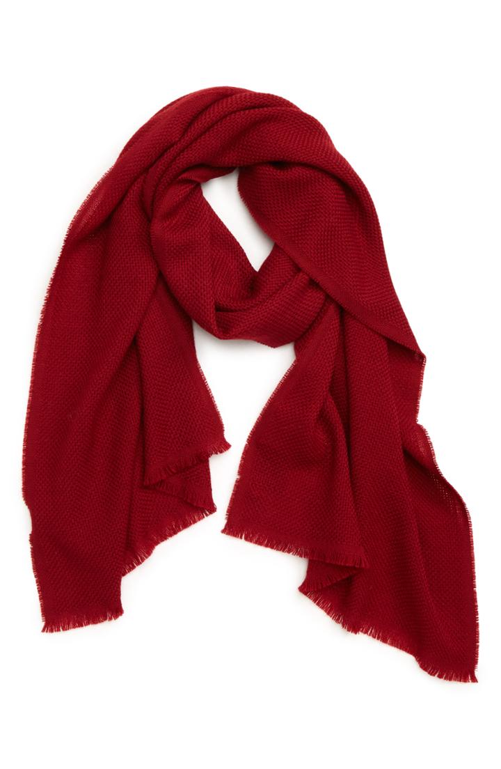 Men's Boss Canno Wool Scarf, Size - Red