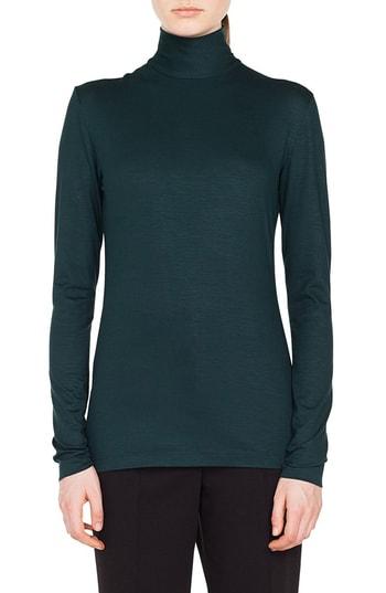 Women's Akris Punto Stretch Modal Turtleneck - Green