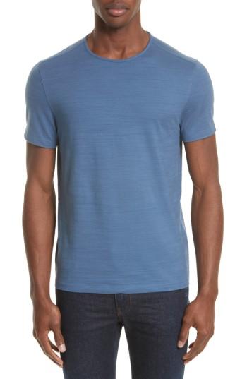Men's John Varvatos Collection Striated Crewneck T-shirt, Size - Blue