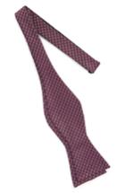 Men's Calibrate Check Silk Bow Tie, Size - Metallic