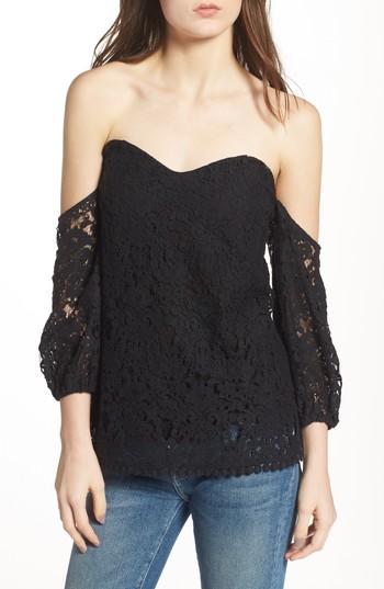 Women's Bailey 44 Dream Come True Off The Shoulder Lace Top - Black